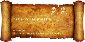 Pitino Hajnalka névjegykártya